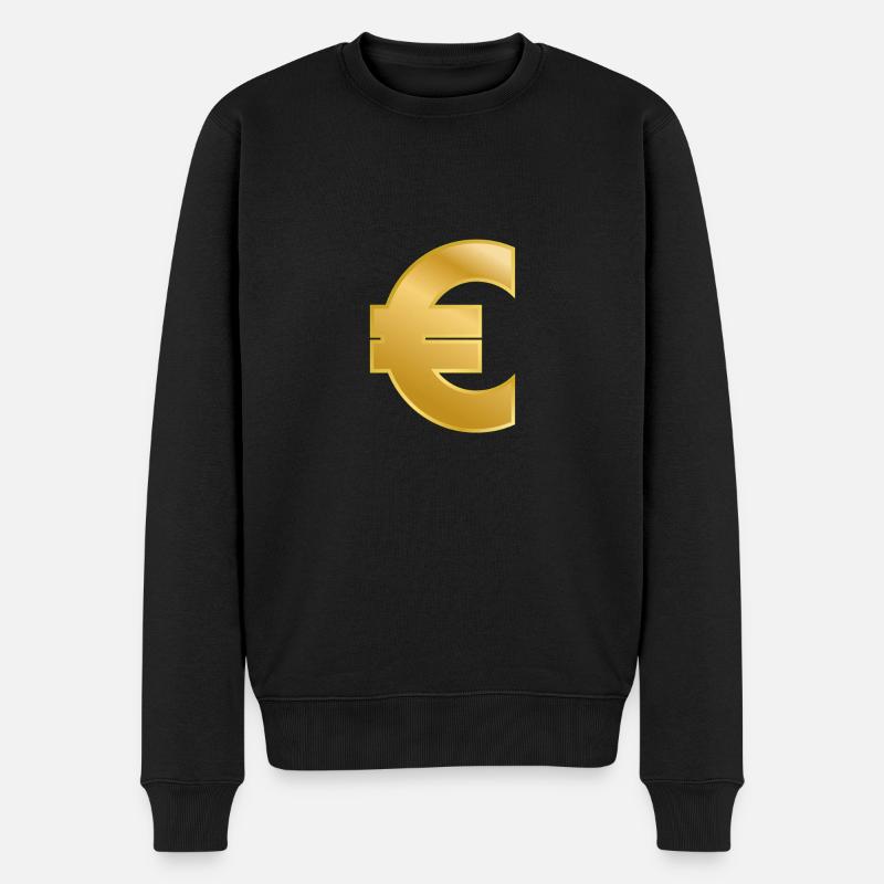 Euro - Männer Premium Bio Pullover - Schwarz