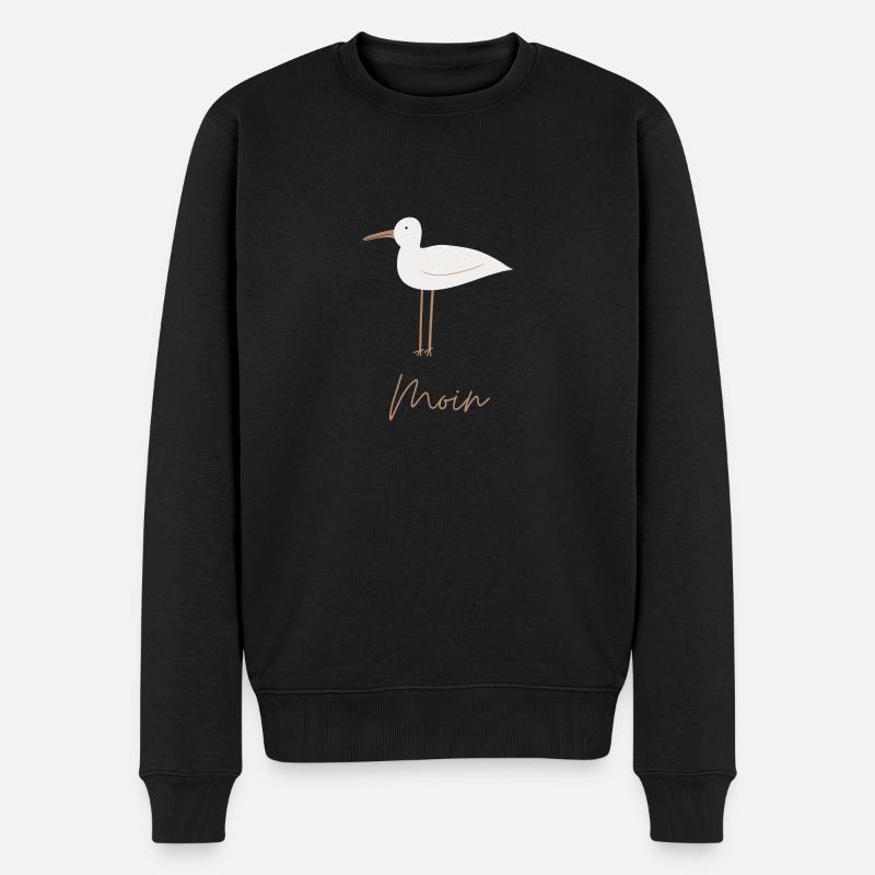 Moin Moin - Männer Premium Bio Pullover - Schwarz