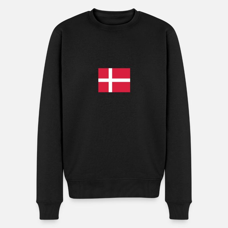 Drapeau national du Danemark - Pull Premium bio Homme - noir