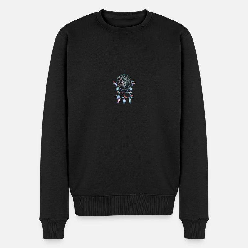 Dreamcatcher - Männer Premium Bio Pullover - Schwarz