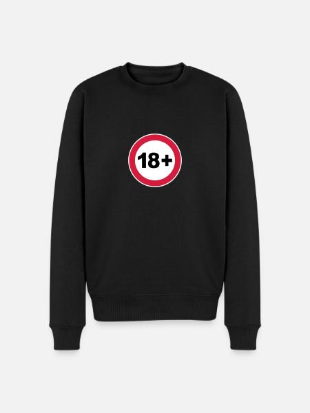 18th / 18th birthday. / 18+ - Men's Premium Organic Jumper - black