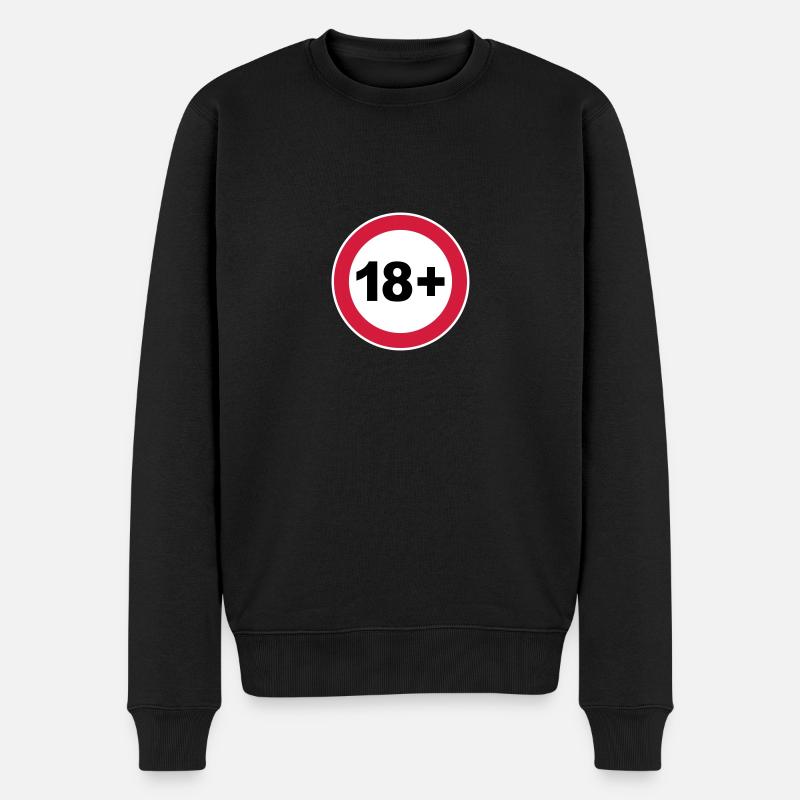 18/18 ans. / 18+ - Pull Premium bio Homme - noir