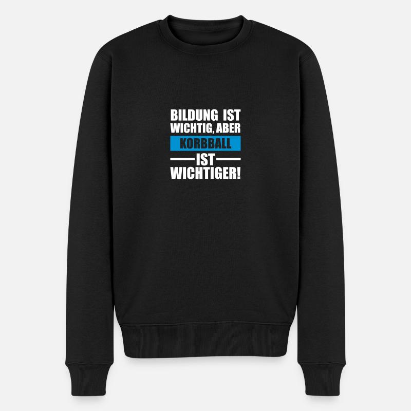 Korbball Sportart - Männer Premium Bio Pullover - Schwarz