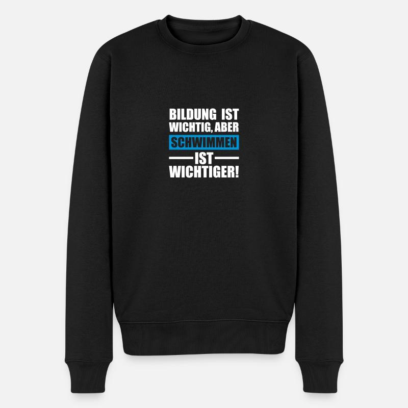 Schwimmen Sportart - Männer Premium Bio Pullover - Schwarz