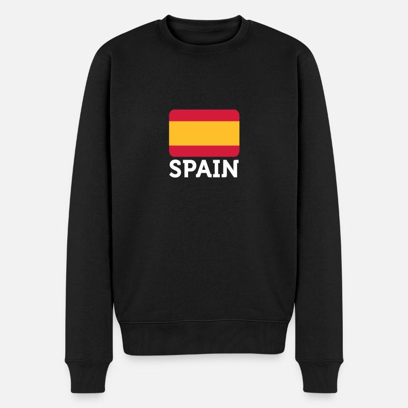 Drapeau national d'Espagne - Pull Premium bio Homme - noir