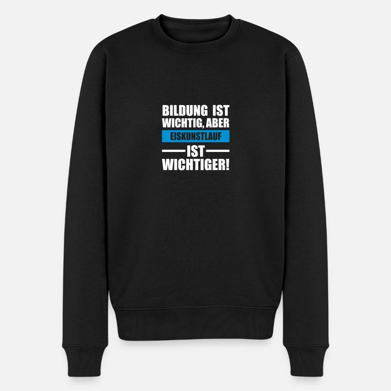 Eiskunstlauf Sportart - Männer Premium Bio Pullover - Schwarz