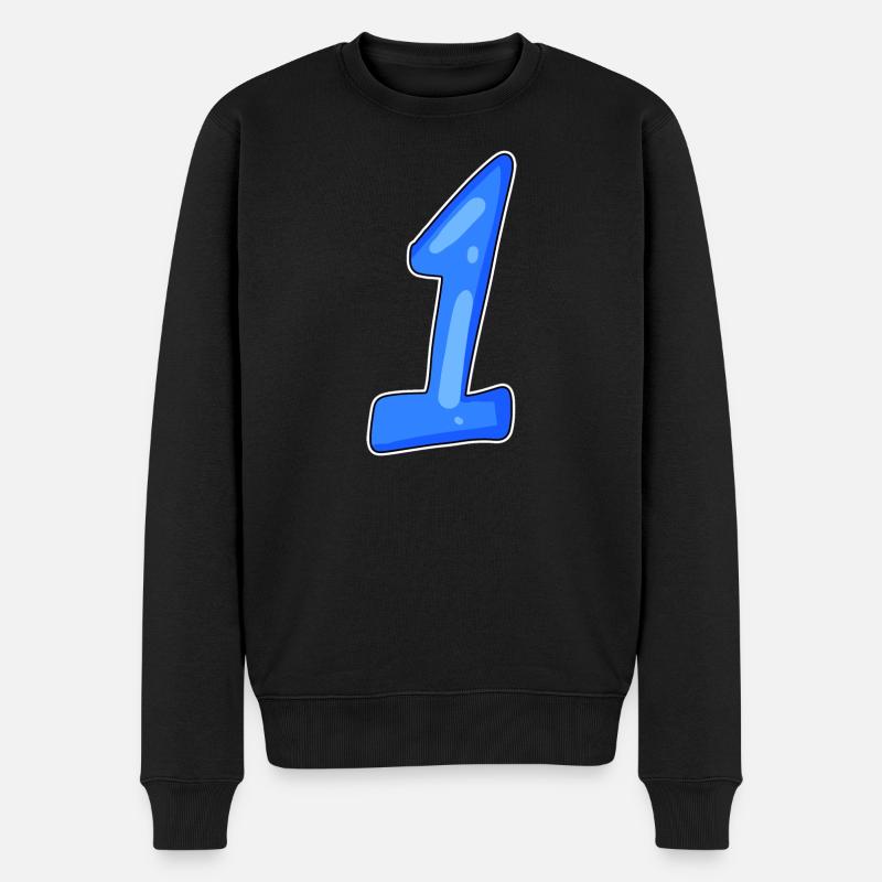 1 gewinner - Männer Premium Bio Pullover - Schwarz