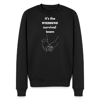 Hochzeits Survival Team - Männer Premium Bio Pullover - Schwarz - Vorne - Nico (187cm)