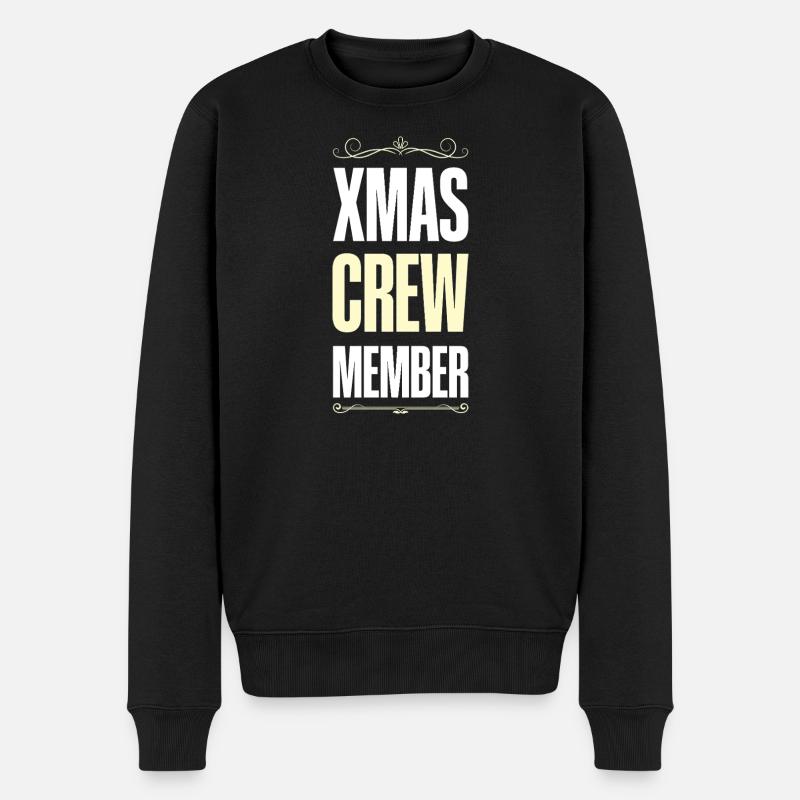 Xmas Crew - Männer Premium Bio Pullover - Schwarz