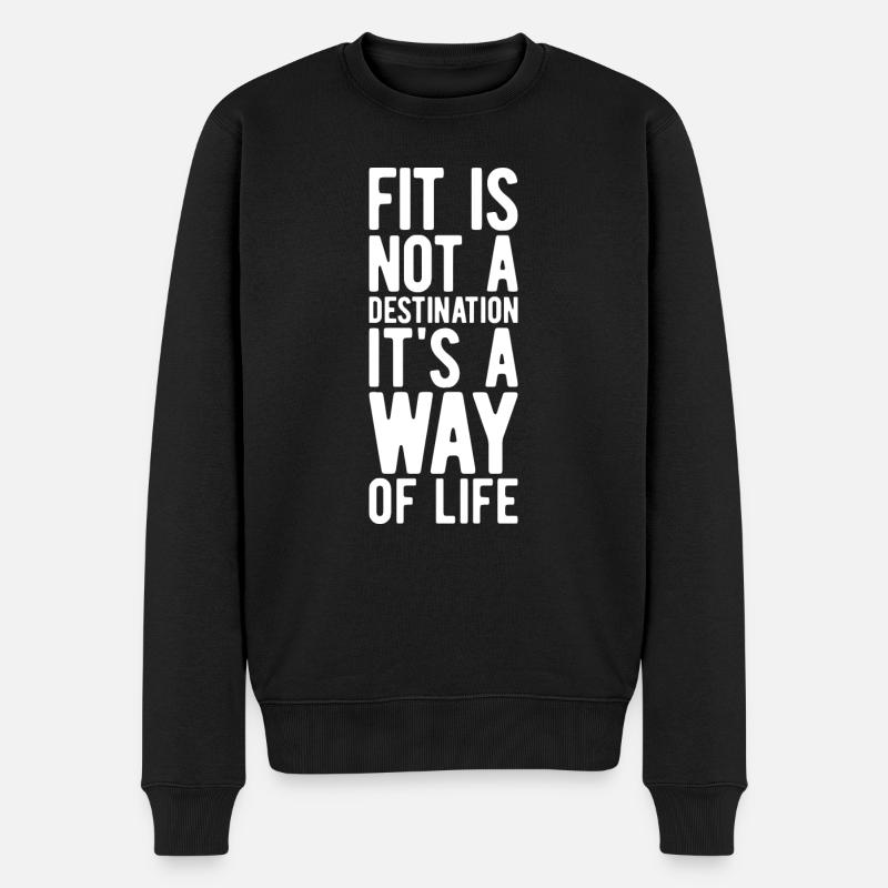 Citation de fitness - Pull Premium bio Homme - noir