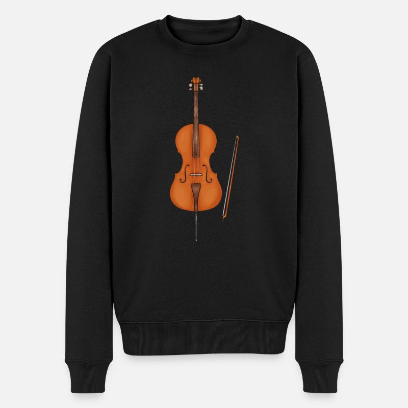 Cellospieler Cellist Musiker Cello - Männer Premium Bio Pullover - Schwarz