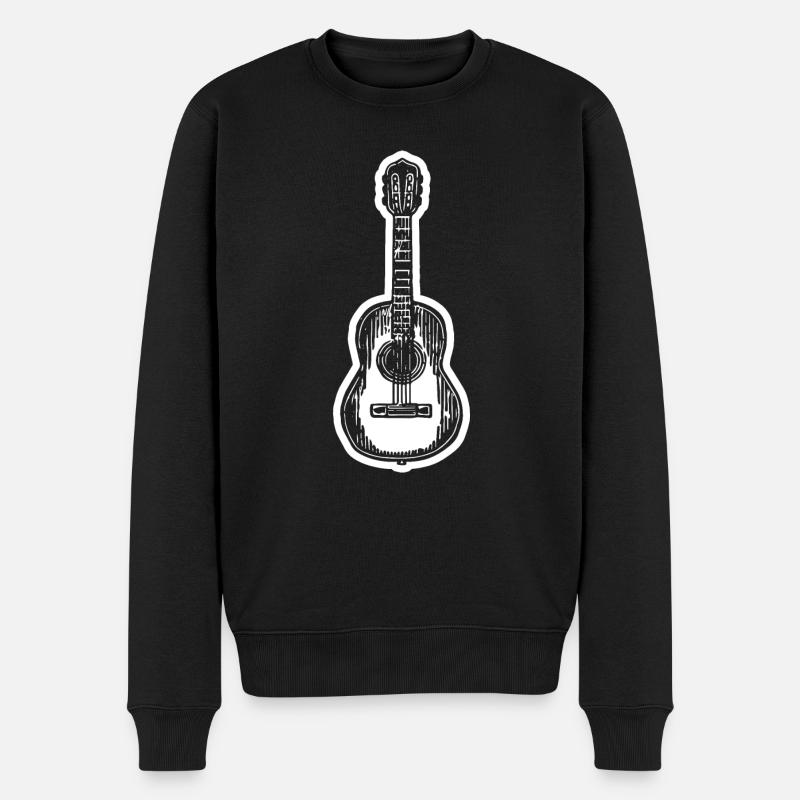 Gitarre Gitarrist - Männer Premium Bio Pullover - Schwarz