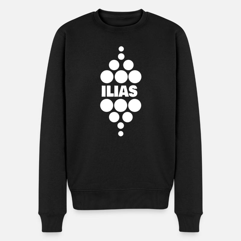 Student Ilias - Männer Premium Bio Pullover - Schwarz
