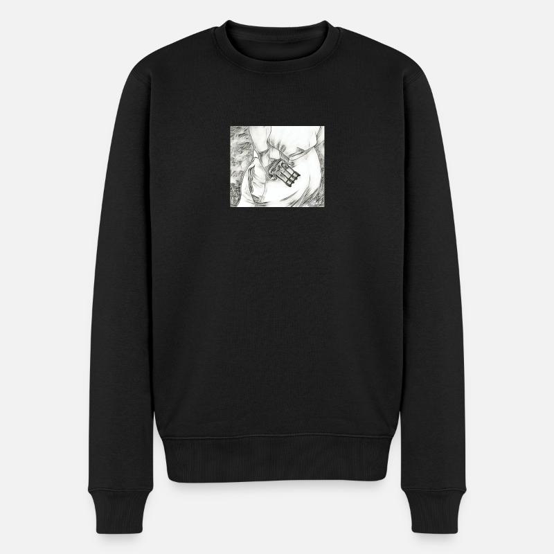 Camargue Raseteur - Männer Premium Bio Pullover - Schwarz