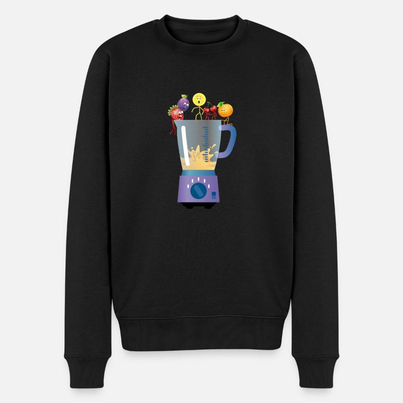 Smoothie - Männer Premium Bio Pullover - Schwarz