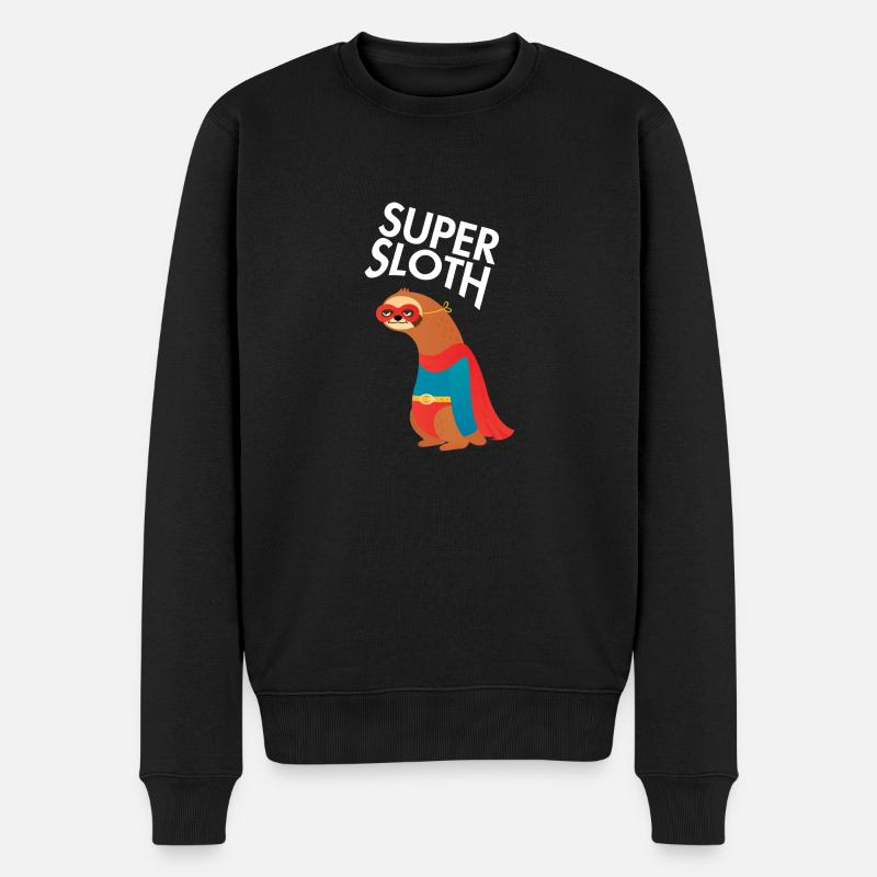 Sloth Superhero - Pull Premium bio Homme - noir