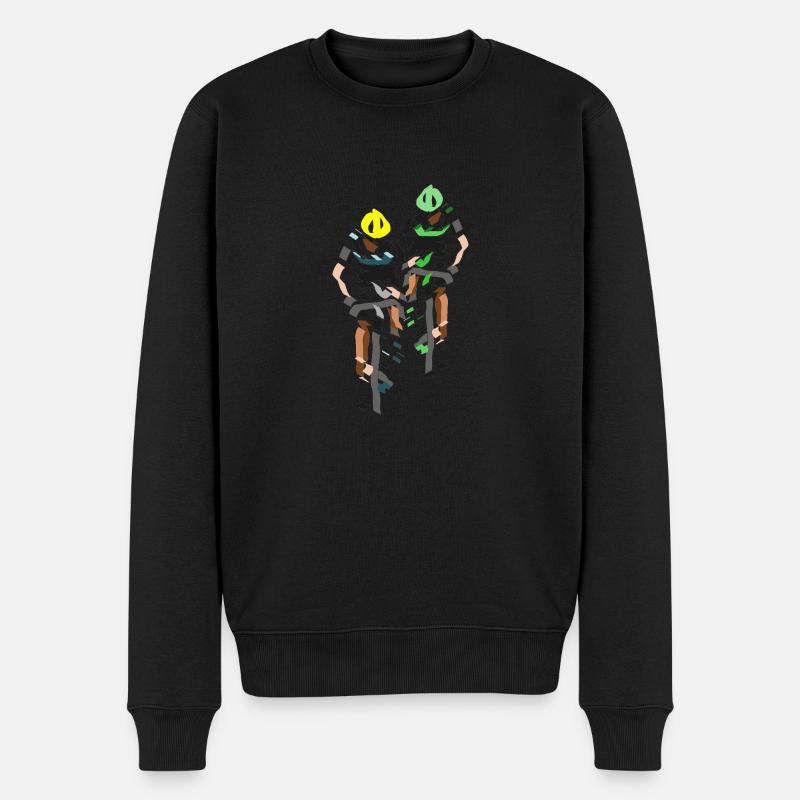 Radfahrer - Männer Premium Bio Pullover - Schwarz