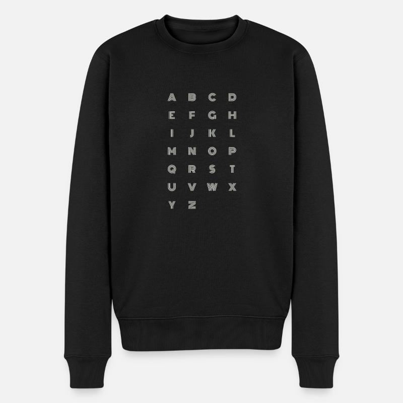 Alphabet - Pull Premium bio Homme - noir
