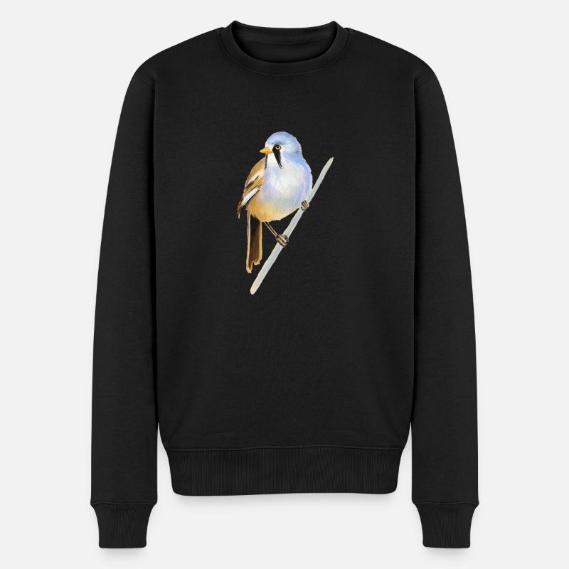 Bartmeise - Männer Premium Bio Pullover - Schwarz