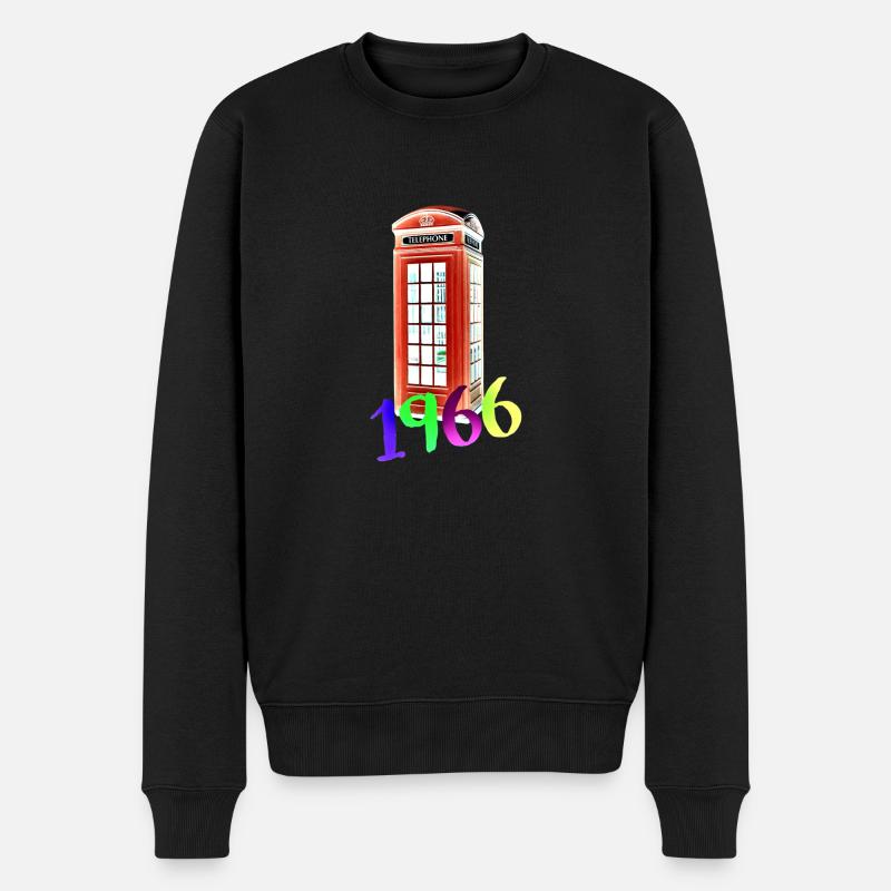 Telefonzelle Phone Telefon 1966 - Männer Premium Bio Pullover - Schwarz