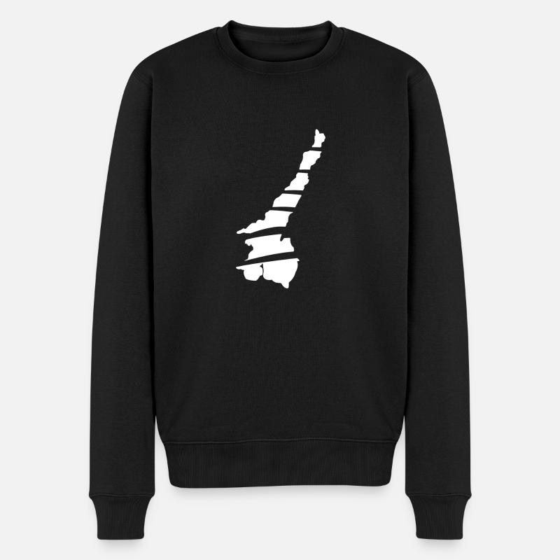 Gardasee weiß - Männer Premium Bio Pullover - Schwarz