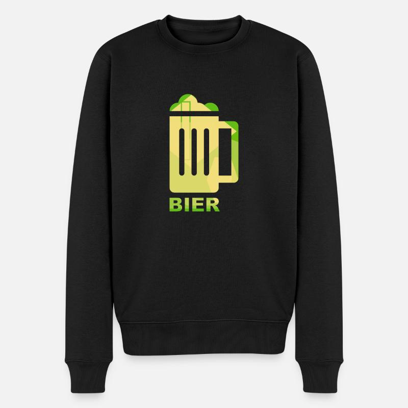 Bier - Männer Premium Bio Pullover - Schwarz