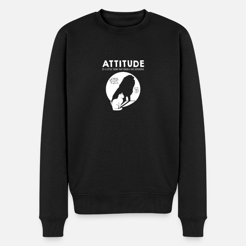 Attitude - Cat - Pull Premium bio Homme - noir