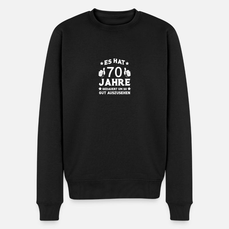 Es hat 70 Jahre gedauert um so gut auszusehen - Männer Premium Bio Pullover - Schwarz
