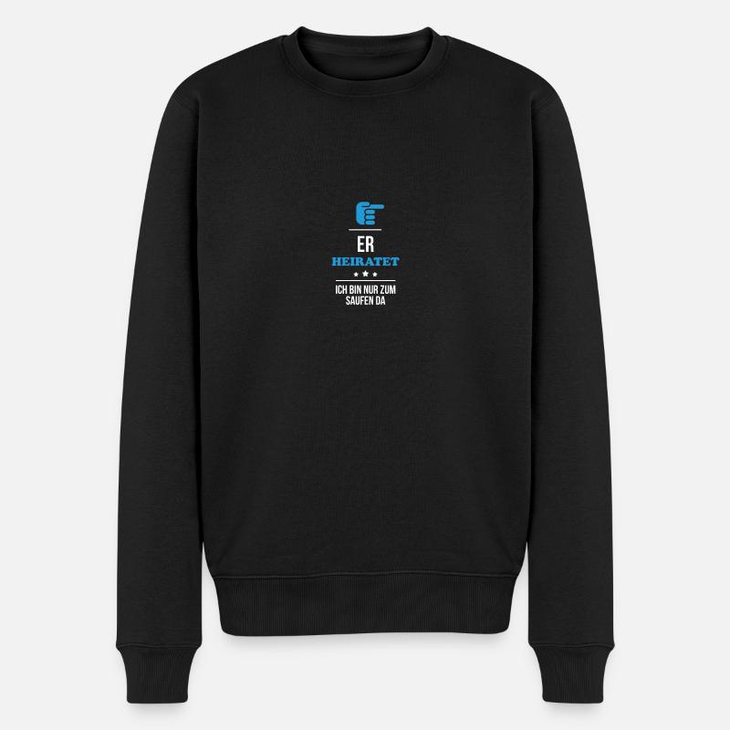 ER heiratet - Männer Premium Bio Pullover - Schwarz