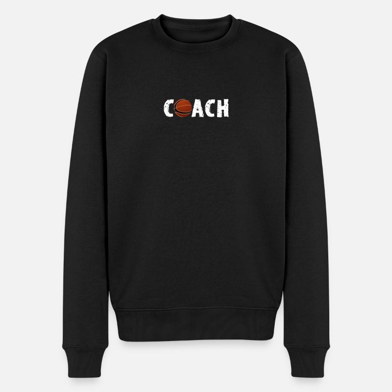 Basketball Trainer, Trainerin, Coach - Männer Premium Bio Pullover - Schwarz