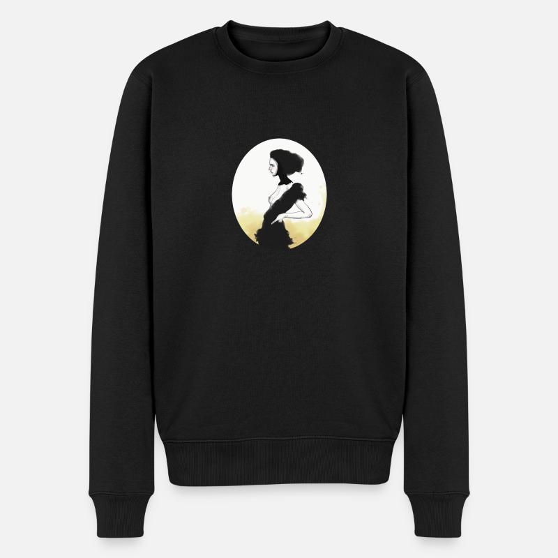 Tänzerin - Männer Premium Bio Pullover - Schwarz