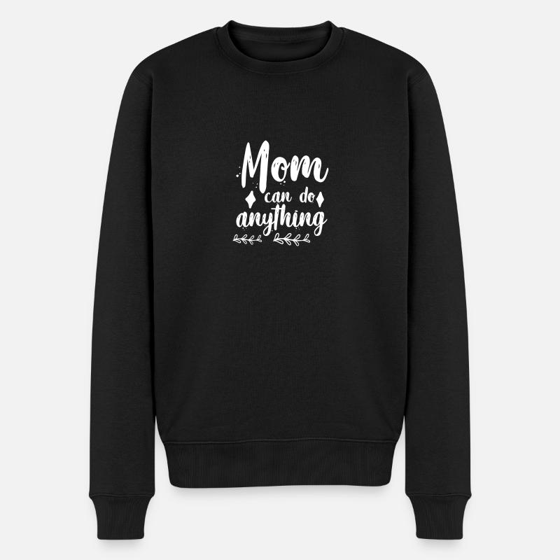Mama kann alles1 - Männer Premium Bio Pullover - Schwarz