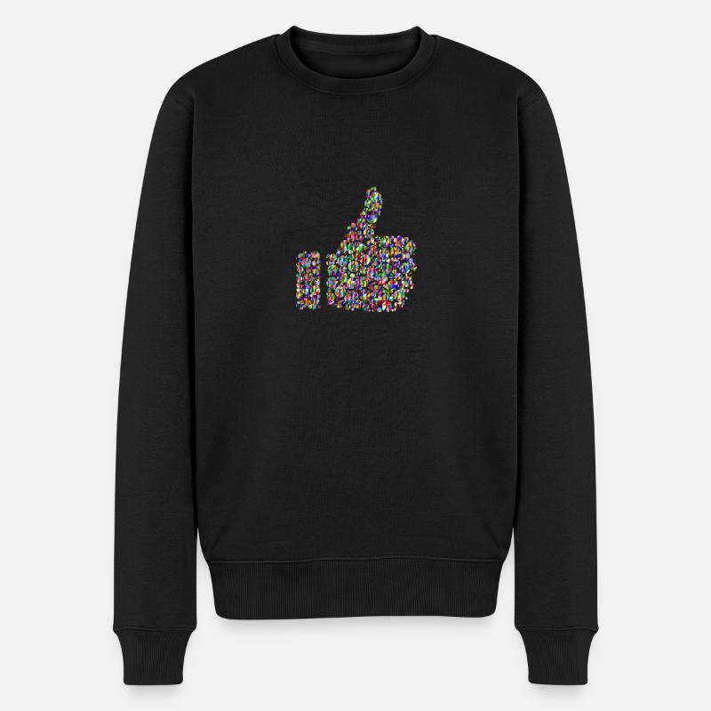 pouce arc-en-couleur - Pull Premium bio Homme - noir