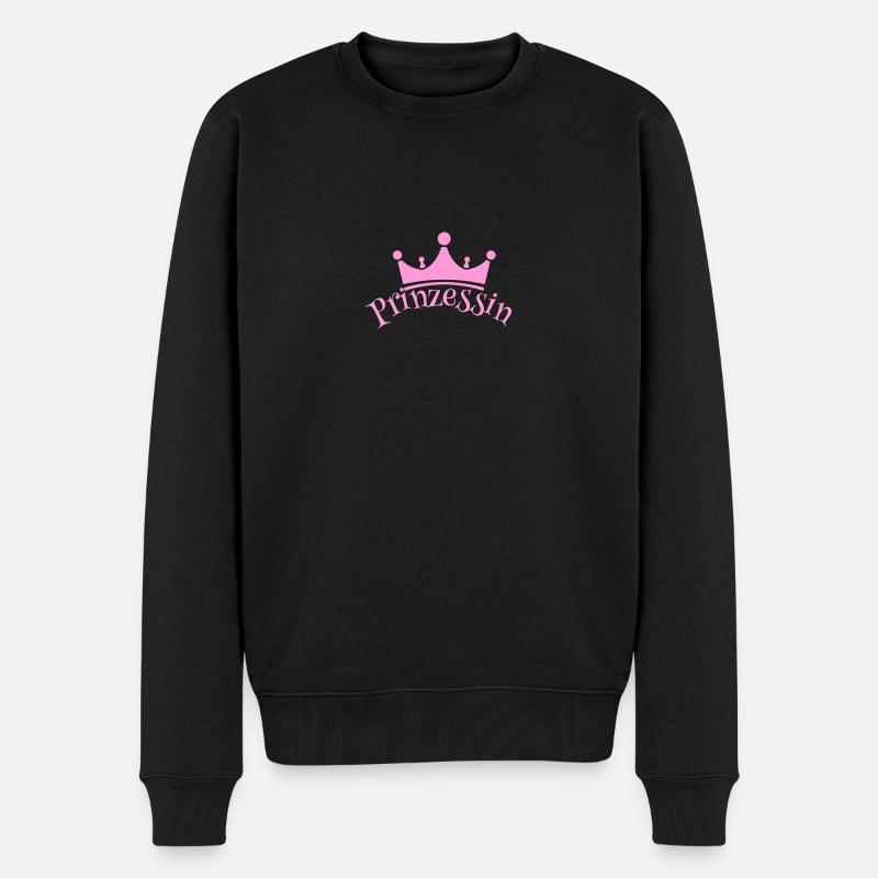 Prinzessin - Männer Premium Bio Pullover - Schwarz