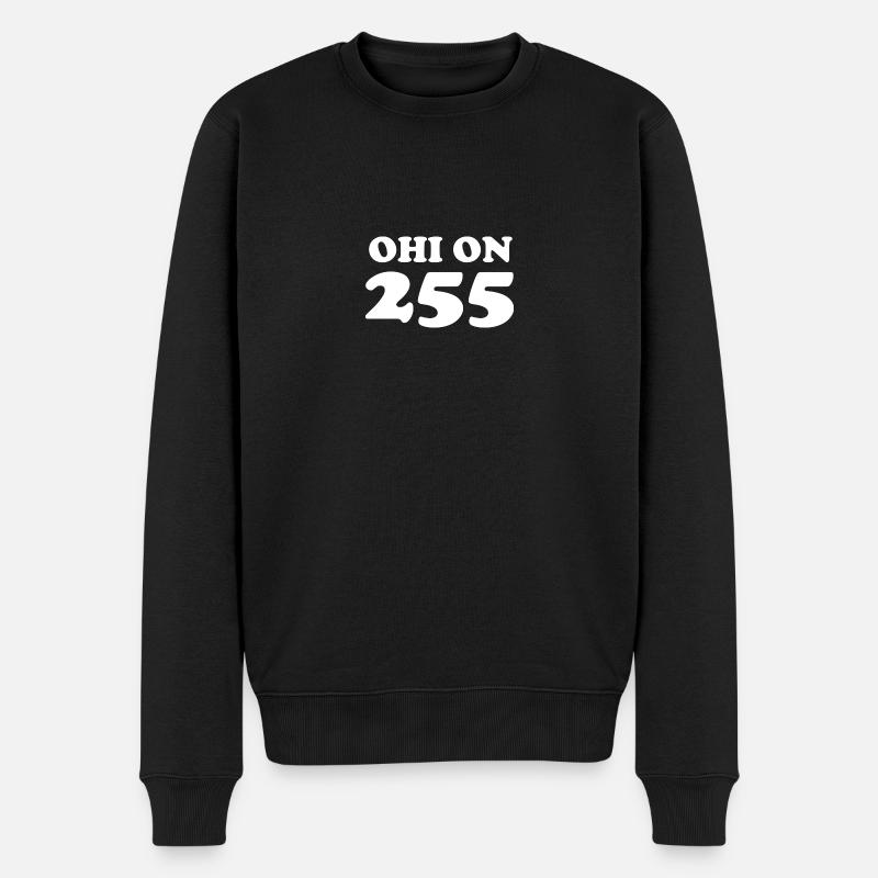 # 255000 coupe de 255 texte blanc - Pull Premium bio Homme - noir