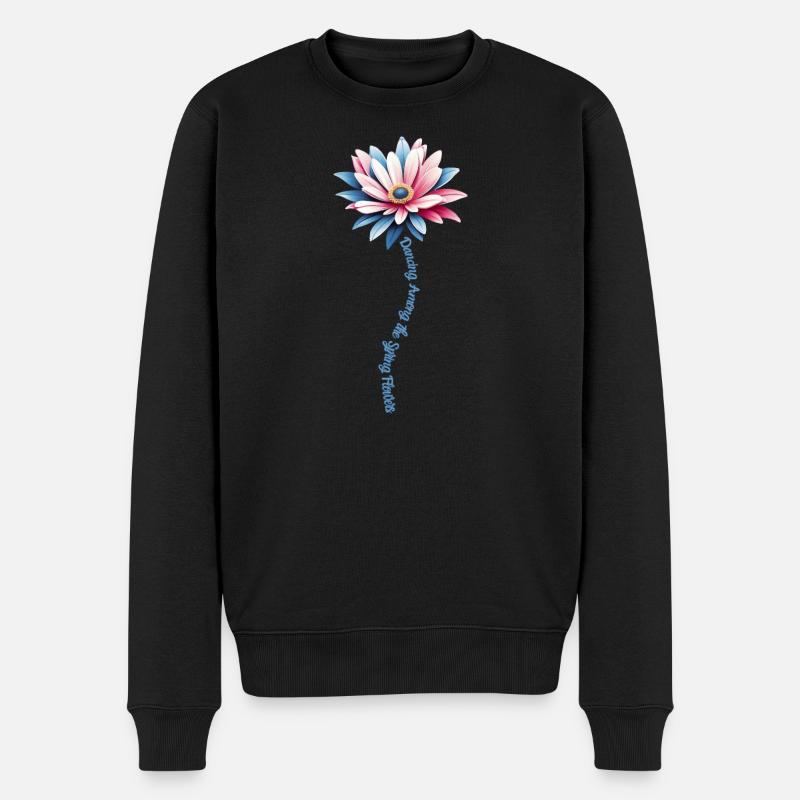 Danse des fleurs de printemps - Pull Premium bio Homme - noir