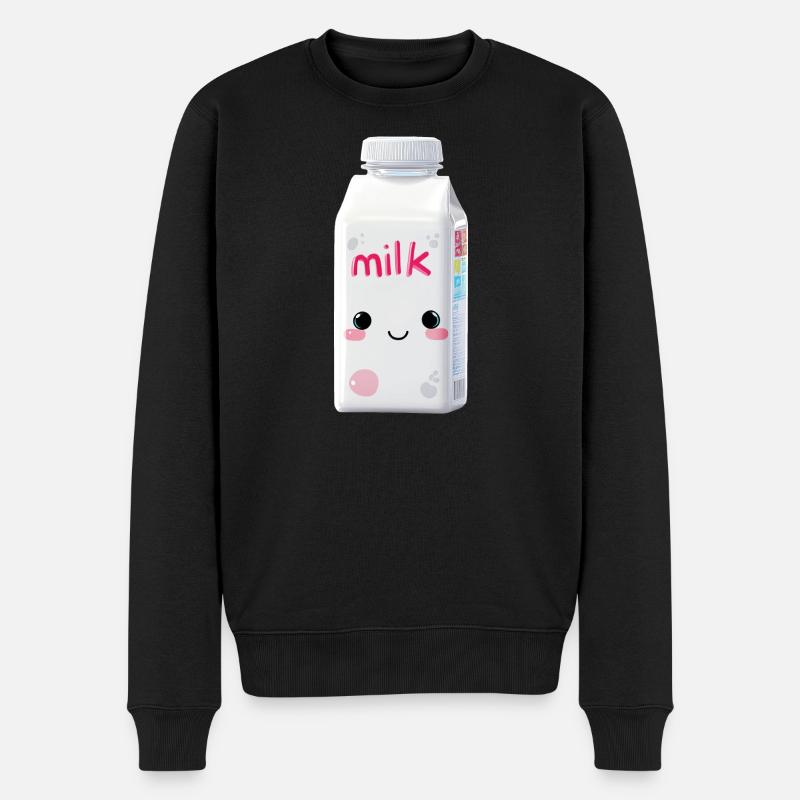 Milk Kawaii - Pull Premium bio Homme - noir