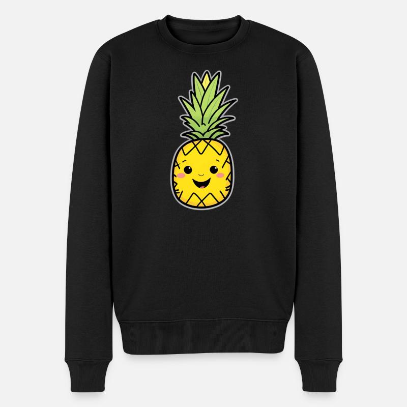 Mascotte de l’ananas de Kawaii - Pull Premium bio Homme - noir