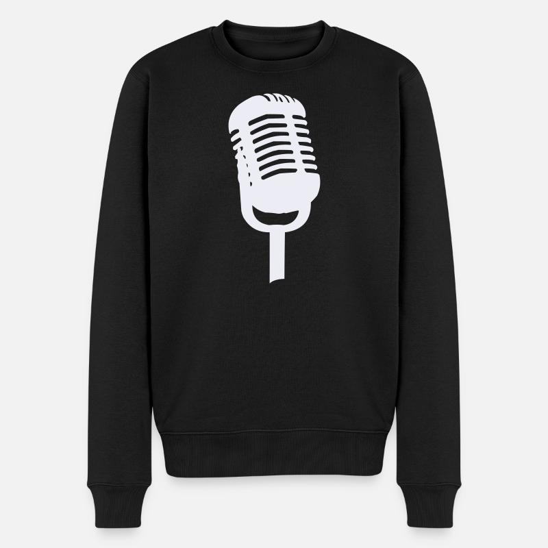 Microphone - Pull Premium bio Homme - noir