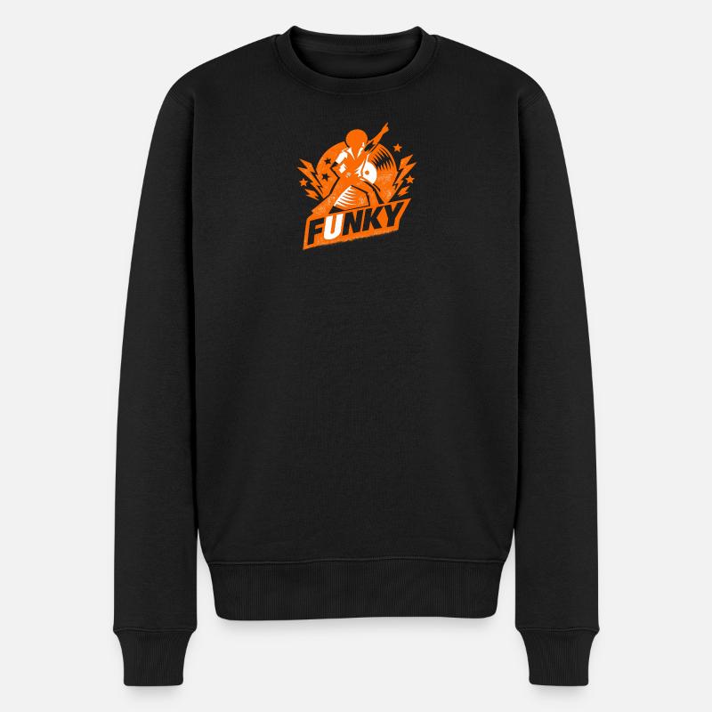 flippig - Männer Premium Bio Pullover - Schwarz