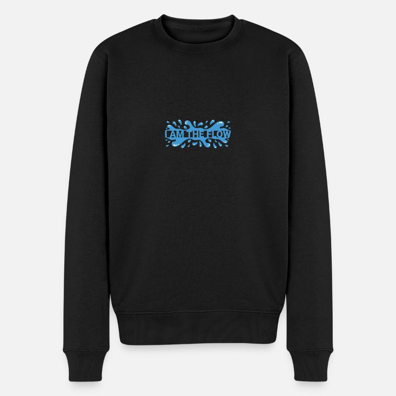 Ich bin der Fluss - Ich bin der Fluss - Männer Premium Bio Pullover - Schwarz