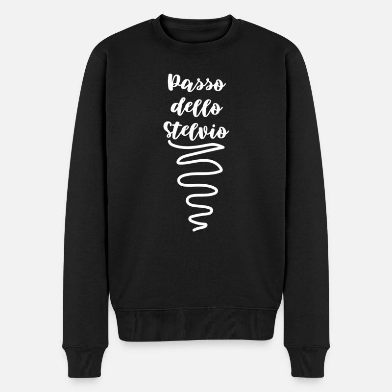 Passo dello stelvio Geschenk Fahrrad Radfahrer - Männer Premium Bio Pullover - Schwarz