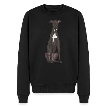 Lévrier italien Greyhound Chiens - Pull Premium bio Homme - noir - Devant - Nico (187cm)