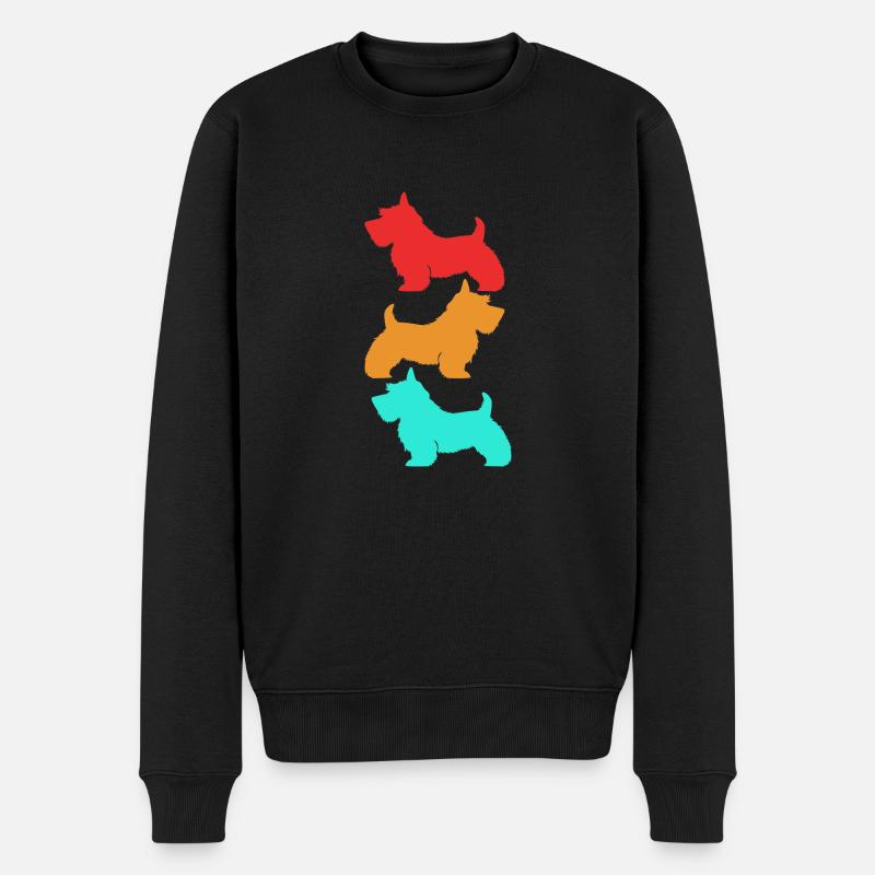Scottish Terrier - Männer Premium Bio Pullover - Schwarz