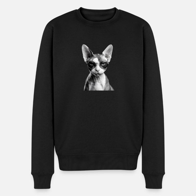 Sphynx peu impressionné - Pull Premium bio Homme - noir