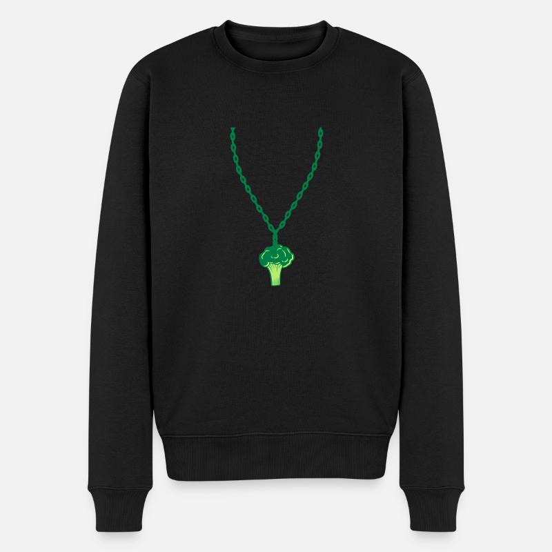 collier brocoli bijoux sain vitamines - Pull Premium bio Homme - noir