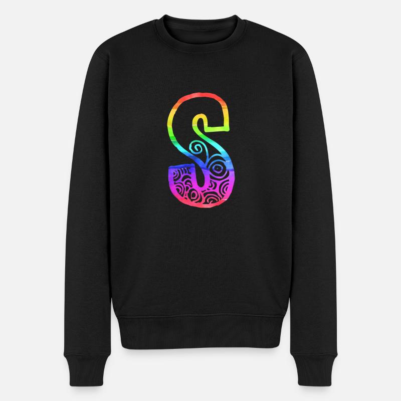 regenbogen s - Männer Premium Bio Pullover - Schwarz