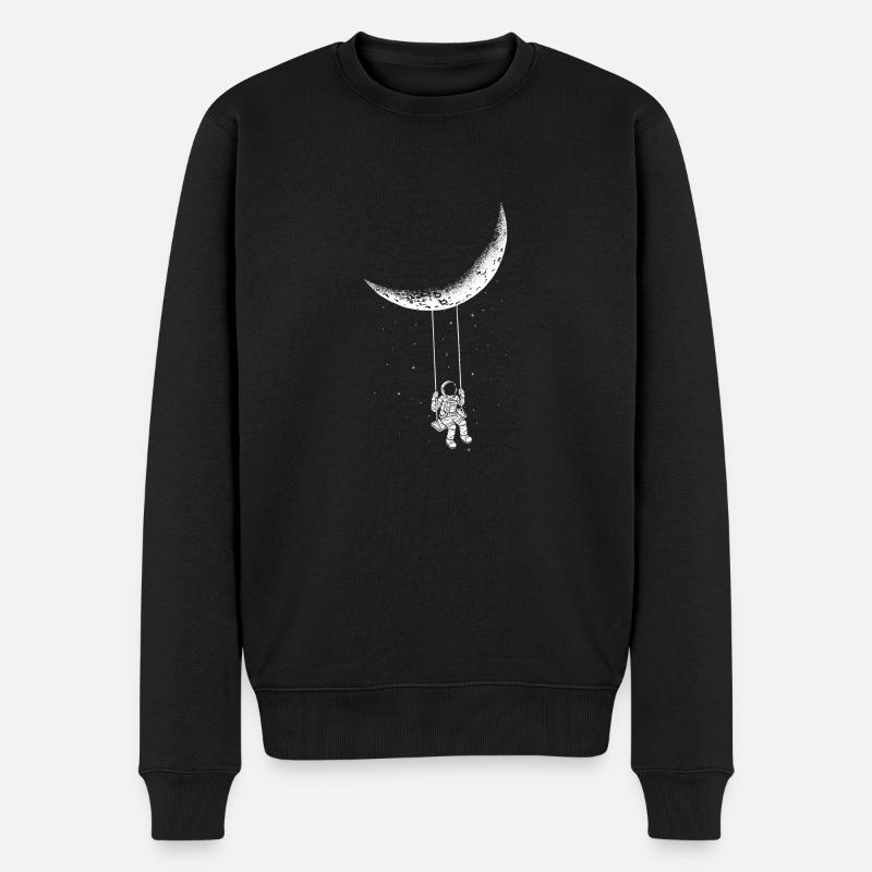 Lune Balançoire Astronaute Espace - Pull Premium bio Homme - noir