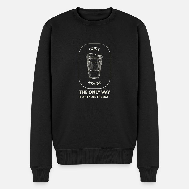 Accro au café - Pull Premium bio Homme - noir
