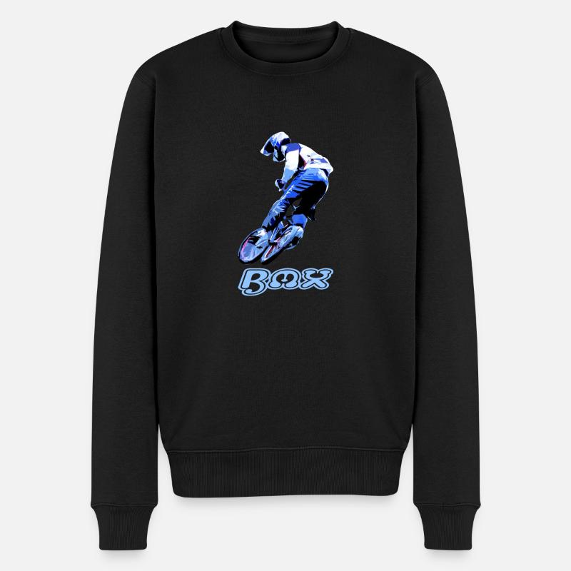 BMX Rennsport - Männer Premium Bio Pullover - Schwarz